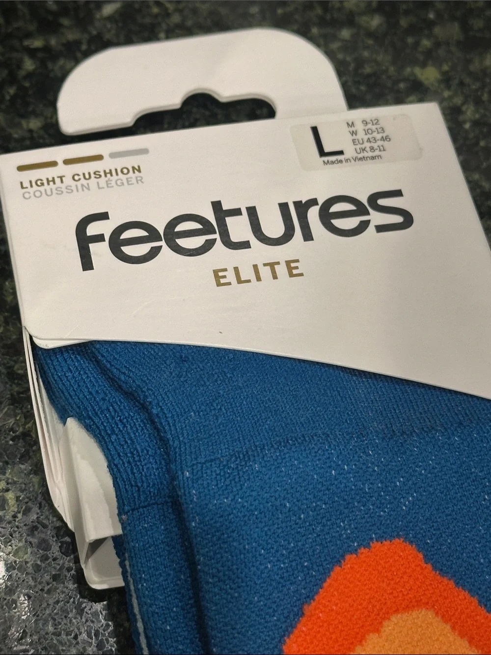 Features elite blue mini crew socks new sz L men 9-12 women 10-13 sports support